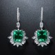 Ruif Jewelry Classic Design S925 Silver 4.79ct  Lab Grown Emerald Earrings Gemstone Jewelry