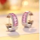 Ruif Jewelry Classic Design S925 Silver 5.49/7.39ct Lab Grown Sapphire Earrings Pink/Green Color Gemstone Jewelry