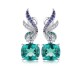 Ruif Jewelry Classic Design S925 Silver 4.55ct Lab Grown Emerald/Red Ruby/Royal Blue Sapphire Earrings  Gemstone Jewelry