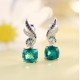 Ruif Jewelry Classic Design S925 Silver 4.55ct Lab Grown Emerald/Red Ruby/Royal Blue Sapphire Earrings  Gemstone Jewelry