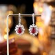 Ruif Jewelry Classic Design S925 Silver 5.22ct Lab Grown Emerald/Red Ruby/Royal Blue Sapphire Earrings  Gemstone Jewelry