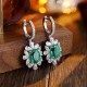 Ruif Jewelry Classic Design S925 Silver 5.22ct Lab Grown Emerald/Red Ruby/Royal Blue Sapphire Earrings  Gemstone Jewelry