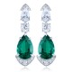 Ruif Jewelry Classic Design S925 Silver 8.02ct Lab Grown Emerald Earrings Gemstone Jewelry