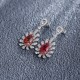 Ruif Jewelry Classic Design S925 Silver 5ct Lab Grown Ruby  Earrings Gemstone Jewelry