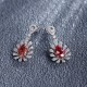 Ruif Jewelry Classic Design S925 Silver 5ct Lab Grown Ruby  Earrings Gemstone Jewelry