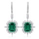 Ruif Jewelry Classic Design S925 Silver 9.22ct Lab Grown Emerald Earrings Gemstone Jewelry