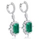 Ruif Jewelry Classic Design S925 Silver 9.22ct Lab Grown Emerald Earrings Gemstone Jewelry