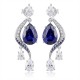 Ruif Jewelry Classic Design S925 Silver 5.2ct Lab Grown Sapphire  Earrings Royal Blue Gemstone Jewelry