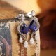 Ruif Jewelry Classic Design S925 Silver 5.2ct Lab Grown Sapphire  Earrings Royal Blue Gemstone Jewelry