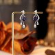 Ruif Jewelry Classic Design S925 Silver 5.2ct Lab Grown Sapphire  Earrings Royal Blue Gemstone Jewelry