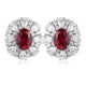 Ruif Jewelry Classic Design S925 Silver 3.4ct Lab Grown Ruby  Earrings Gemstone Jewelry