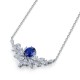 Ruif Jewelry Classic Design S925 Silver 2.715ct Royal Blue Lab Grown Sapphire Pendant Necklace Gemstone Jewelry