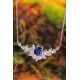 Ruif Jewelry Classic Design S925 Silver 2.715ct Royal Blue Lab Grown Sapphire Pendant Necklace Gemstone Jewelry