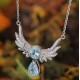 Ruif Jewelry Classic Design S925 Silver 2.32ct Lab Grown Aquamarine Pendant Necklace Gemstone Jewelry