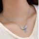 Ruif Jewelry Classic Design S925 Silver 2.32ct Lab Grown Aquamarine Pendant Necklace Gemstone Jewelry