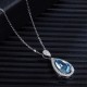 Ruif Jewelry Classic Design S925 Silver 5.26ct Lab Grown Aquamarine Pendant Necklace Gemstone Jewelry