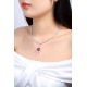 Ruif Jewelry Classic Design S925 Silver 7.05ct Lab Grown Ruby Pendant Necklace Gemstone Jewelry