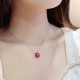 Ruif Jewelry Classic Design S925 Silver 0.96ct Lab Grown Emerald Pendant Necklace royal blue sapphire Red Ruby Gemstone Jewelry