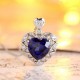 Ruif Jewelry Classic Design S925 Silver 4.68ct Lab Grown Emerald Pendant Necklace royal blue sapphire Red Ruby Gemstone Jewelry