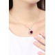 Ruif Jewelry Classic Design S925 Silver 5.8ct Lab Grown Ruby Pendant Necklace Gemstone Jewelry