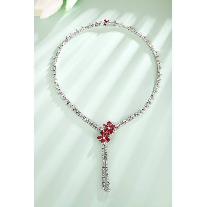 Ruif Jewelry Classic Design S925 Silver 9.98ct Lab Grown Ruby Pendant Necklace Gemstone Jewelry