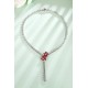 Ruif Jewelry Classic Design S925 Silver 9.98ct Lab Grown Ruby Pendant Necklace Gemstone Jewelry