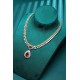 Ruif Jewelry Classic Design S925 Silver 11.05ct Lab Grown Ruby Pendant Necklace Gemstone Jewelry