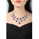 Ruif  Jewelry Classic Design S925 Silver 49.99ct Royal Blue Lab Grown Sapphire Pendant Necklace Gemstone Jewelry