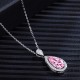 Ruif Jewelry Classic Design S925 Silver 5.265ct Lab Grown Sapphire Morgan Pink Pendant Necklace Gemstone Jewelry