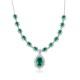 Ruif Jewelry Classic Design Green S925 Silver 22.75ct Lab Grown Emerald Luxury Necklace Gemstone Jewelry