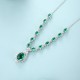 Ruif Jewelry Classic Design Green S925 Silver 22.75ct Lab Grown Emerald Luxury Necklace Gemstone Jewelry