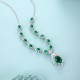 Ruif Jewelry Classic Design Green S925 Silver 22.75ct Lab Grown Emerald Luxury Necklace Gemstone Jewelry