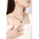 Ruif Jewelry Classic Design Green S925 Silver 22.75ct Lab Grown Emerald Luxury Necklace Gemstone Jewelry