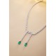 Ruif Jewelry Classic Design Green S925 Silver 7.9ct Lab Grown Emerald Luxury Necklace Gemstone Jewelry