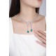 Ruif Jewelry Classic Design Green S925 Silver 7.9ct Lab Grown Emerald Luxury Necklace Gemstone Jewelry