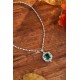 Ruif Jewelry Classic Design Green S925 Silver 7.725ct Lab Grown Emerald Luxury Necklace Gemstone Jewelry