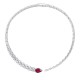 Ruif Jewelry Classic Design S925 Silver 4.3ct Lab Grown Ruby Pendant Necklace Gemstone Jewelry