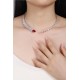 Ruif Jewelry Classic Design S925 Silver 4.3ct Lab Grown Ruby Pendant Necklace Gemstone Jewelry