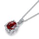 Ruif Jewelry Classic Design S925 Silver 3.63ct Lab Grown Ruby Pendant Necklace Gemstone Jewelry