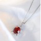 Ruif Jewelry Classic Design S925 Silver 3.63ct Lab Grown Ruby Pendant Necklace Gemstone Jewelry