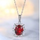 Ruif Jewelry Classic Design S925 Silver 3.63ct Lab Grown Ruby Pendant Necklace Gemstone Jewelry