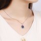 Ruif  Jewelry Classic Design S925 Silver Rainbow Color Lab Grown Sapphire Pendant Necklace Gemstone Jewelry