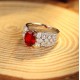 Ruif Jewelry Classic Design S925 Silver 2.58ct Lab Grown Ruby And Royal Blue Sapphire Ring Wedding Bands