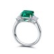 Ruif Jewelry Classic Design S925 Silver 2.745ct Lab Grown Emerald Ring Wedding Bands