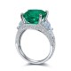 Ruif Jewelry Classic Design S925 Silver 5.42ct Lab Grown Emerald Ring Wedding Bands