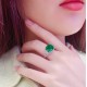 Ruif Jewelry Classic Design S925 Silver 5.42ct Lab Grown Emerald Ring Wedding Bands