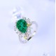 Ruif Jewelry Classic Design S925 Silver 2.86ct Lab Grown Emerald Ring Wedding Bands