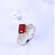 Ruif Jewelry Classic Design S925 Silver 2.06ct Lab Grown Ruby Ring Wedding Bands