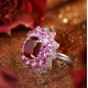 Ruif Jewelry Classic Design S925 Silver 3.5ct Lab Grown Ruby Ring Wedding Bands