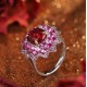 Ruif Jewelry Classic Design S925 Silver 3.5ct Lab Grown Ruby Ring Wedding Bands